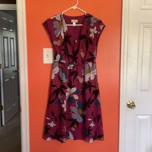 Loft Floral Midi Dress